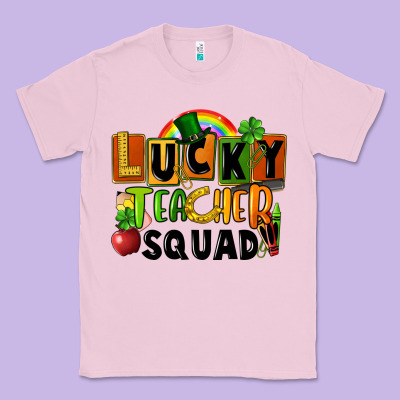 Lucky Teacher Squad Classic Tee Designed By Fadigitalartstudio