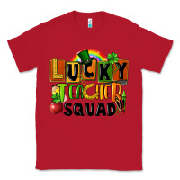 Red lucky teacher squad Classic Tee - FaDigitalArtStudio