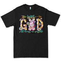 Black With God All Things Are Possible Easter Day Premium Tee - CowhideDigitalArt