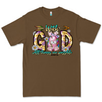 Cacao With God All Things Are Possible Easter Day Premium Tee - CowhideDigitalArt