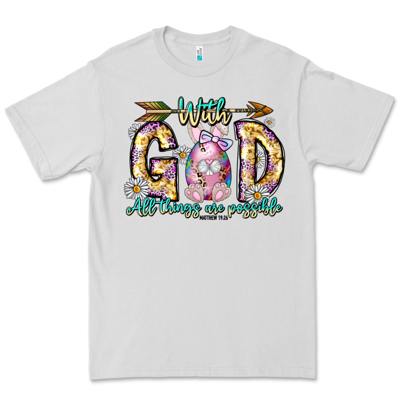 With God All Things Are Possible Easter Day Premium Tee by CowhideDigitalArt | Teevron
