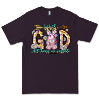 Plum With God All Things Are Possible Easter Day Premium Tee - CowhideDigitalArt