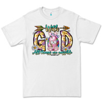 White With God All Things Are Possible Easter Day Premium Tee - CowhideDigitalArt
