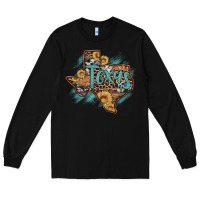 Black leopard cowhide sunflower texas map Long Sleeve Tee - Artiststas