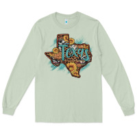 Matcha leopard cowhide sunflower texas map Long Sleeve Tee - Artiststas