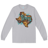 Moon Dust leopard cowhide sunflower texas map Long Sleeve Tee - Artiststas