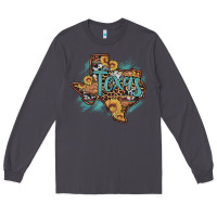 Smoke leopard cowhide sunflower texas map Long Sleeve Tee - Artiststas