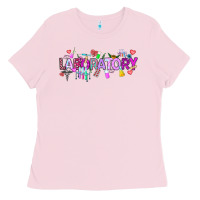 Bubblegum Pink Valentine Laboratory Ladies Tee - CowhideDigitalArt