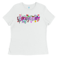 White Valentine Laboratory Ladies Tee - CowhideDigitalArt
