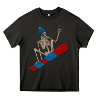 Asphalt skeleton snowboard Heavy Core Tee - FaDigitalArtStudio