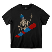 Black skeleton snowboard Heavy Core Tee - FaDigitalArtStudio
