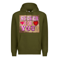 Army Green valentine's day sucker for you Premium Hoodie - BarkalooDesign