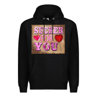 Black valentine's day sucker for you Premium Hoodie - BarkalooDesign