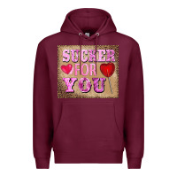 Burgundy valentine's day sucker for you Premium Hoodie - BarkalooDesign