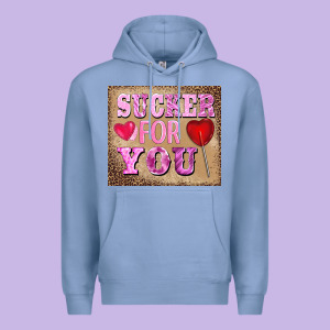 Valentine's Day Sucker For You Premium Hoodie Designed By Barkaloodesign