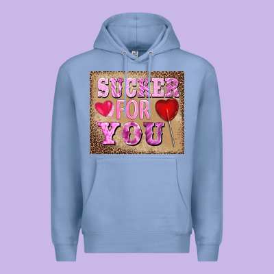 Valentine's Day Sucker For You Premium Hoodie Designed By Barkaloodesign