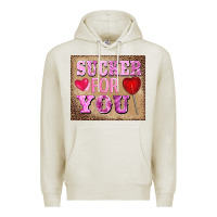 Oatmeal Heather valentine's day sucker for you Premium Hoodie - BarkalooDesign