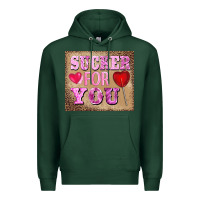 Sports Green valentine's day sucker for you Premium Hoodie - BarkalooDesign