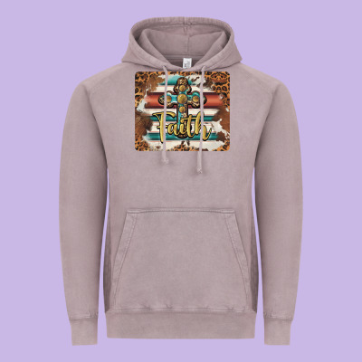 Faith Cross Mousepad Vintage Hoodie Designed By Barkaloodesign