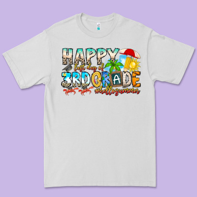 Name Farewell 3rd Grade  Hello Summer Premium Tee Designed By Cowhidedigitalart