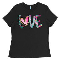 Black Valentine Love Ladies Tee - CowhideDigitalArt