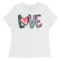White Valentine Love Ladies Tee - CowhideDigitalArt