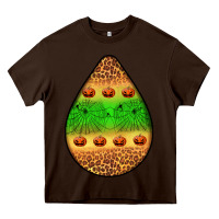 Chocolate Brown halloween pumpkin teardrop Heavy Core Tee - BundleAndBundleShop