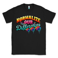 Black Normalize our differences Autism Classic Tee - FaDigitalArtStudio
