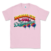 Bubblegum Pink Normalize our differences Autism Classic Tee - FaDigitalArtStudio