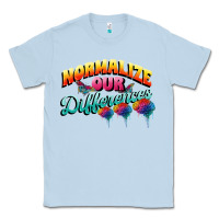 Dusty Blue Normalize our differences Autism Classic Tee - FaDigitalArtStudio