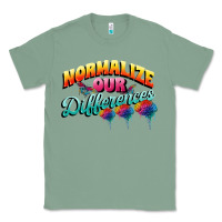 Sage Normalize our differences Autism Classic Tee - FaDigitalArtStudio