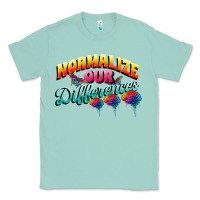 Seafoam Normalize our differences Autism Classic Tee - FaDigitalArtStudio