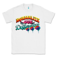 White Normalize our differences Autism Classic Tee - FaDigitalArtStudio