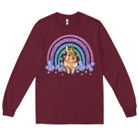 Burgundy bunny rainbow Long Sleeve Tee - Artiststas