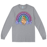 Heather Grey bunny rainbow Long Sleeve Tee - Artiststas