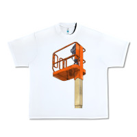 White Single Man Lift Urban Heavy Tee - LillyAllenDesigns