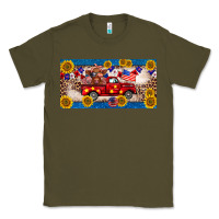 Army Green 4th of july truck cow license plate Classic Tee - BarkalooDesign