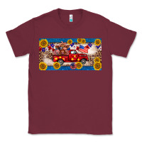 4th Of July Truck Cow License Plate Classic Tee | Teevron
