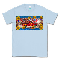 Dusty Blue 4th of july truck cow license plate Classic Tee - BarkalooDesign