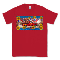 Red 4th of july truck cow license plate Classic Tee - BarkalooDesign
