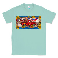 Seafoam 4th of july truck cow license plate Classic Tee - BarkalooDesign