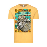 Vintage Mustard Western Lincoln Sheep Vintage Tee - LillyAllenDesigns