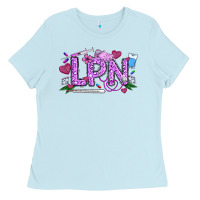 Baby Blue Valentine LPN Ladies Tee - CowhideDigitalArt