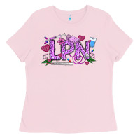 Bubblegum Pink Valentine LPN Ladies Tee - CowhideDigitalArt