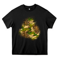 Black camouflage and leopard patch  3 Heavy Core Tee - BundleAndBundleShop