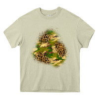 Mossy camouflage and leopard patch  3 Heavy Core Tee - BundleAndBundleShop