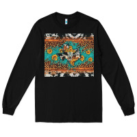 Black bull skull texas map sunflower leopard cowhide Long Sleeve Tee - Artiststas