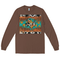 Chestnut bull skull texas map sunflower leopard cowhide Long Sleeve Tee - Artiststas