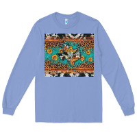 Colony Blue bull skull texas map sunflower leopard cowhide Long Sleeve Tee - Artiststas