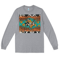 Heather Grey bull skull texas map sunflower leopard cowhide Long Sleeve Tee - Artiststas